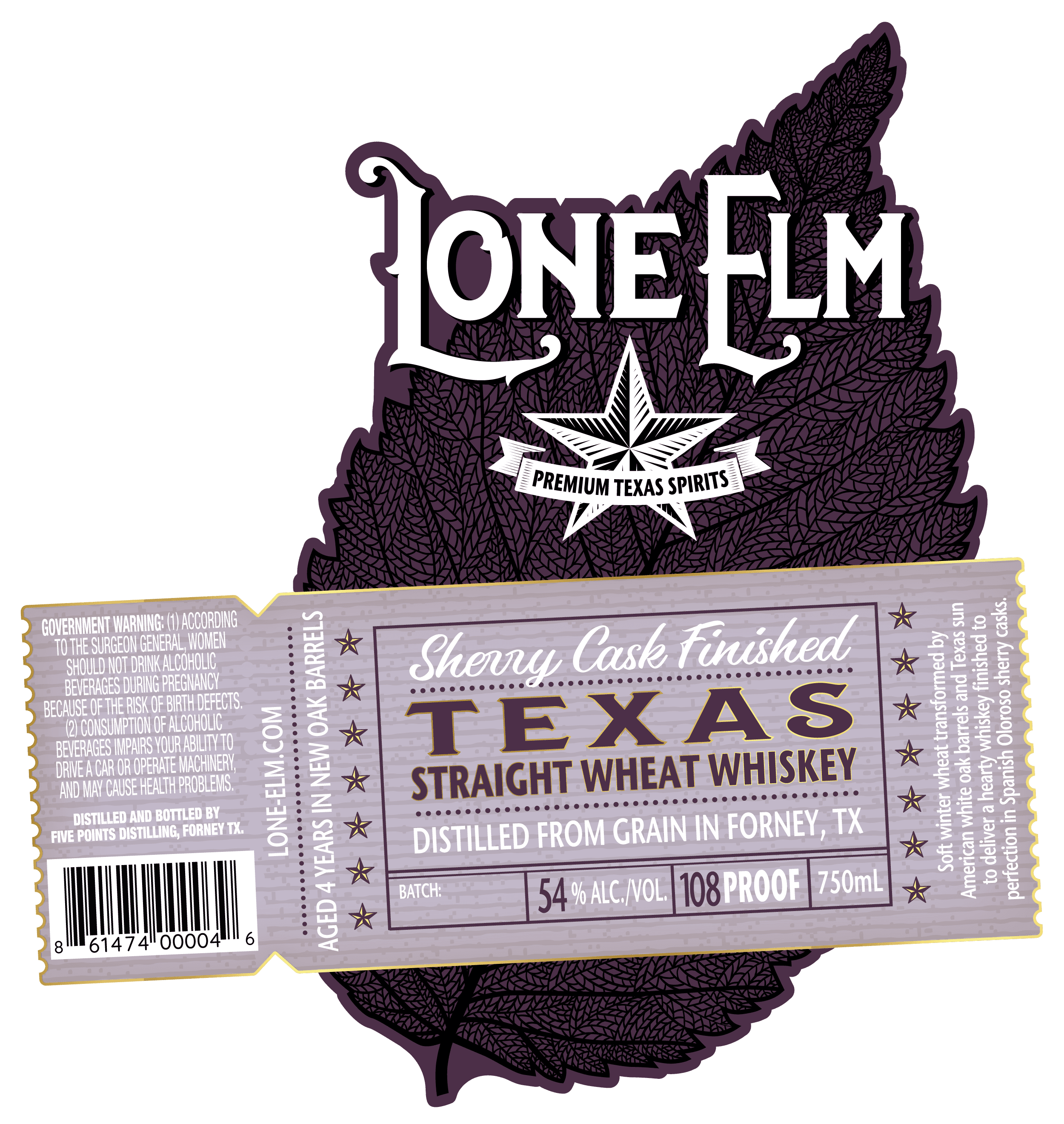 Lone Elm Sherry Cask Finish Label